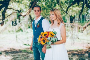 Выездная церемония на свадьбе в стиле кантри