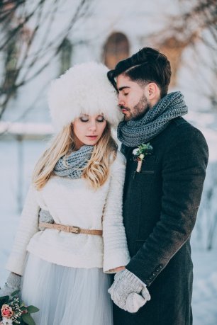 Зимние образы молодожен