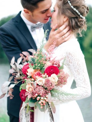 Растрепанный свадебный букет