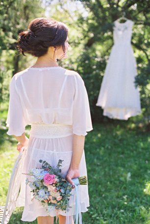 Утро невесты на природе