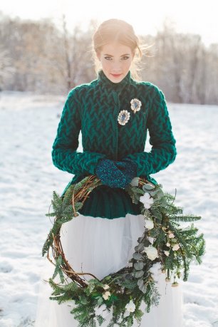 Зимний образ невесты