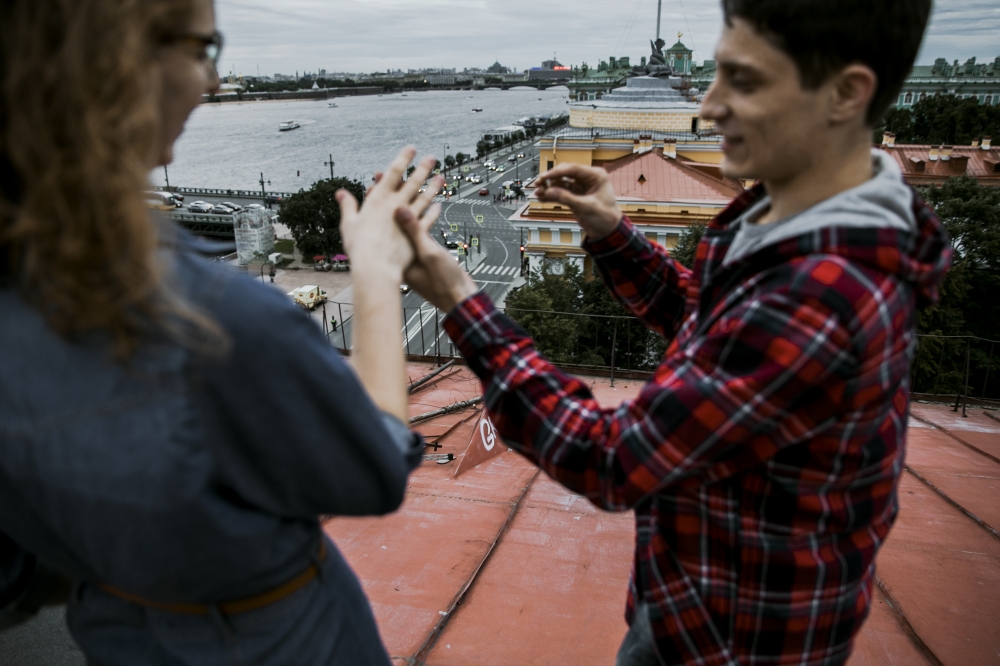 Света и Леша 
небо