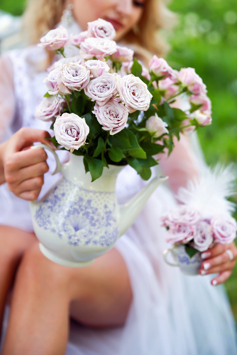 утро невесты в саду 