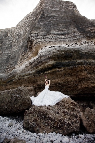 Прогулка по скалам у пролива Ла-Манш