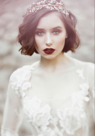 макияж невесты с темными губами, фотограф НАТАЛЬЯ НИКОЛАЙЧИК