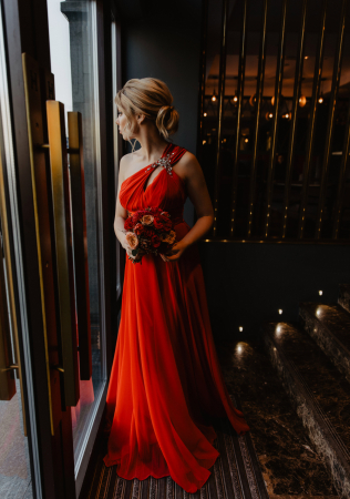 свадьба в красном цвете, красное платье невесты, фотограф АНАСТАСИЯ ЗОРКОВА