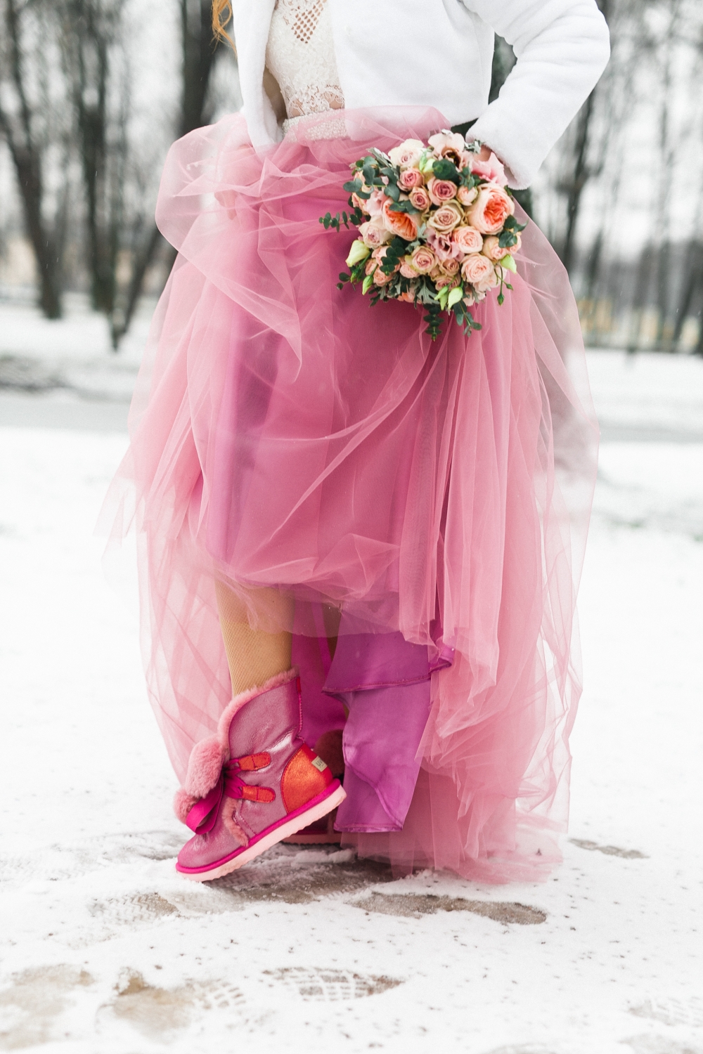 зимняя одежда невесты