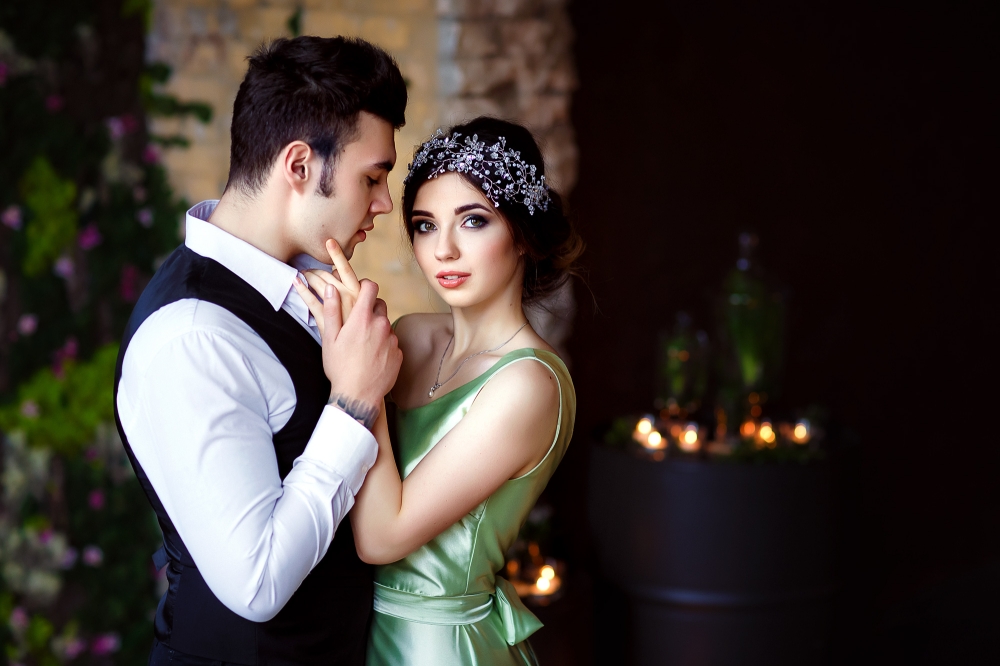 Студийная свадебная фотосессия в стиле ботаник