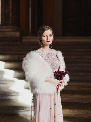 зимняя свадьба в бордовом и розовом цвете, фотограф АЛИНА СТАРКОВА