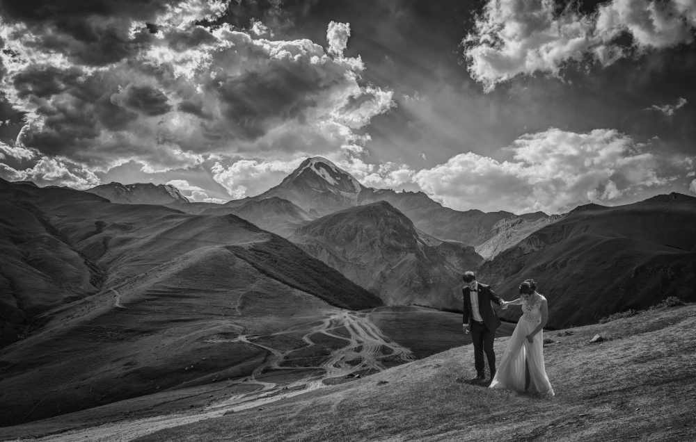 Свадебная прогулка в горах Казбек, Грузия