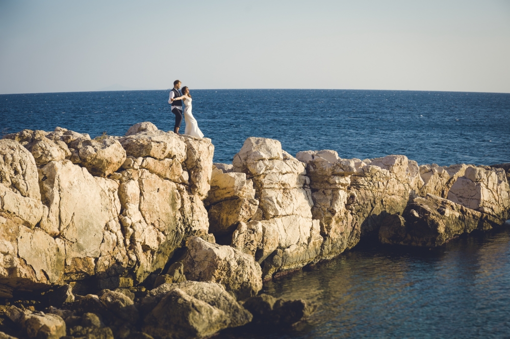 Свадебная фотосессия у моря Татьяны и Андрея в Афинах (Греция)