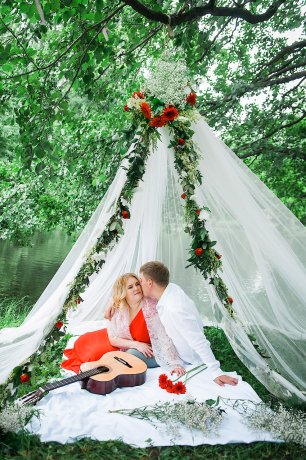 Идея декора для свадебной фотосессии