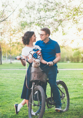 фотосессия love story с велосипедом, фотограф LA MOUSTACHE