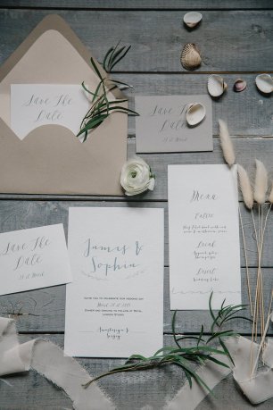 Свадебная полиграфия в сером цвете