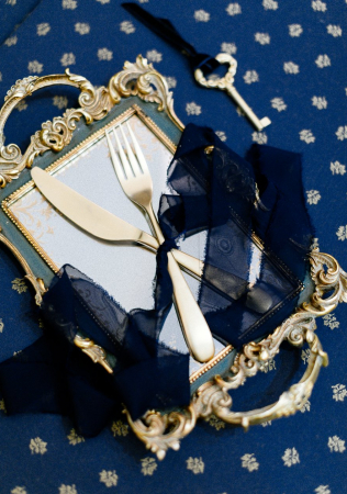 фотограф Луиза Смирнова, зимняя свадьба в золотом и синем цвете