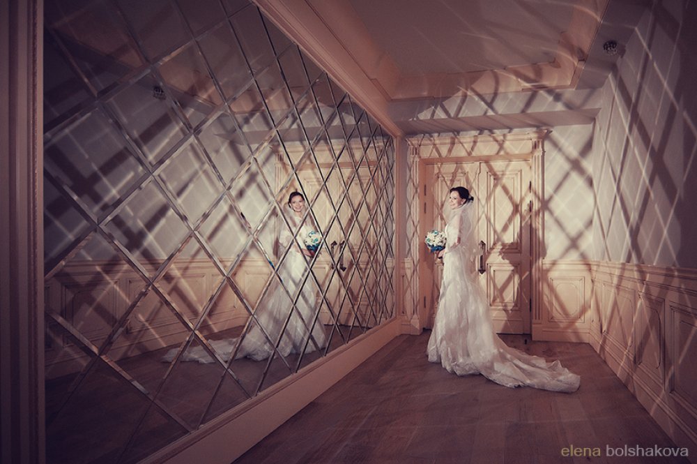 интерьерная свадебная фотосессия