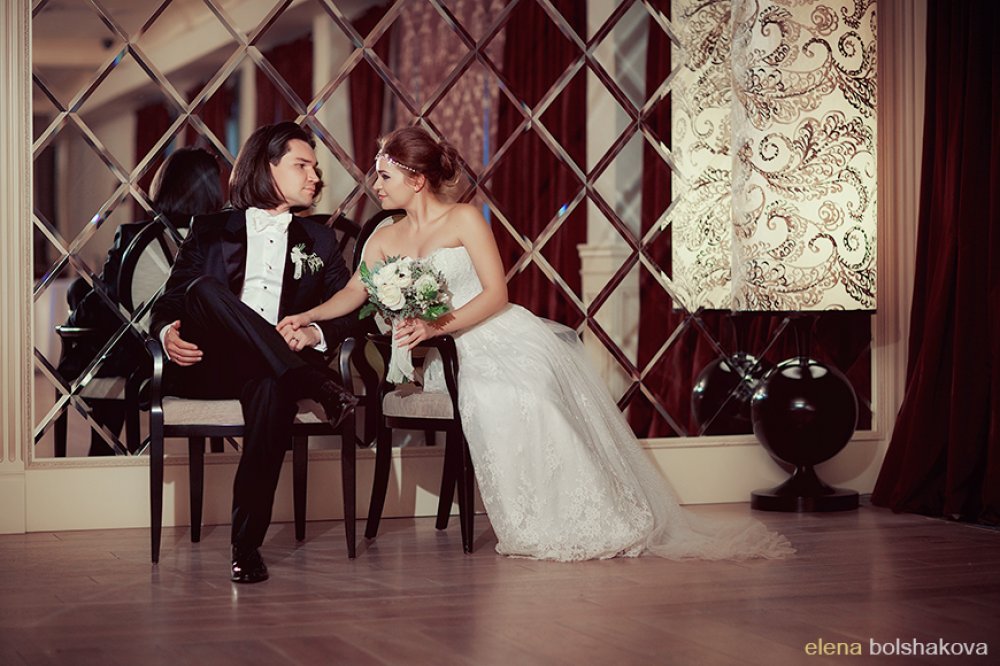 фотосессии в роскошных свадебных интерьерах