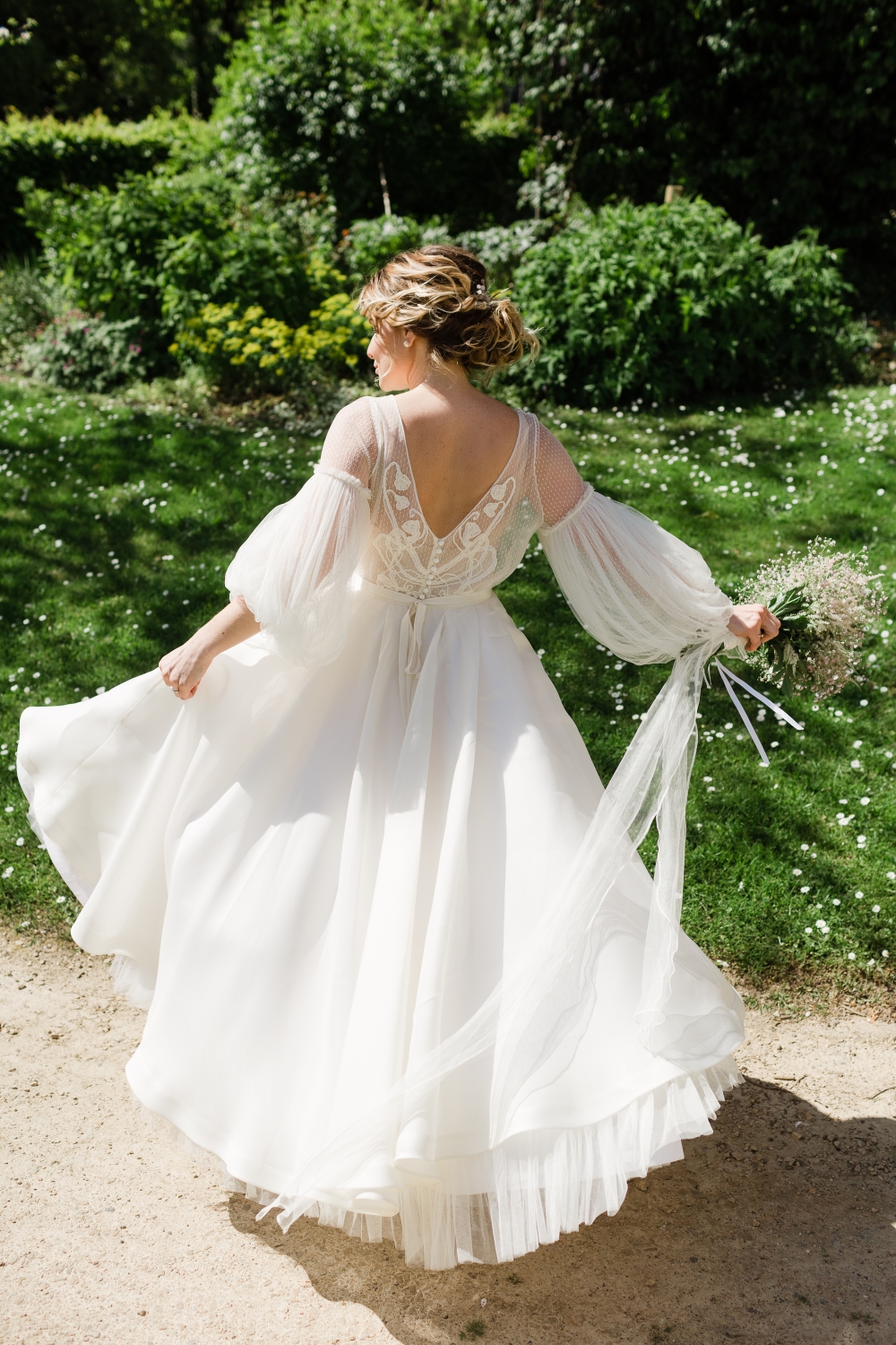 Свадебное платье рукав фонарик