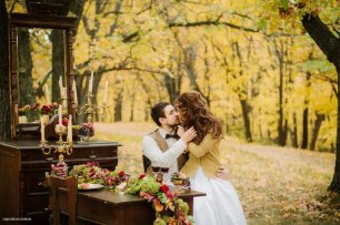 Комод в декоре свадебной фотосессии