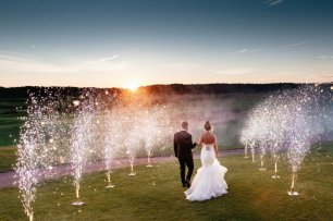 Завершение банкета холодными огнями