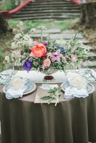 Цветочная композиция для свадьбы в стиле Бохо