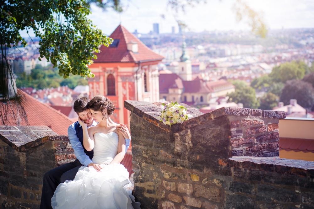 Свадебная фотосессия на Пражском граде в Праге