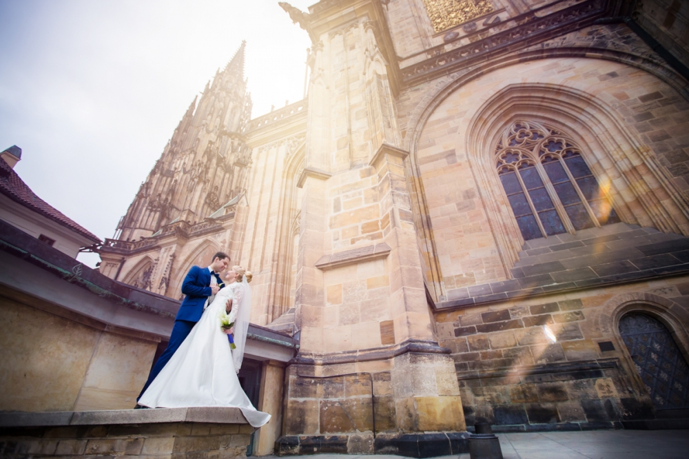 Свадебная фотосессия на Пражском граде в Праге