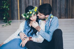 Образ невесты и жениха в стиле рустик