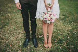 Розовый букет невесты