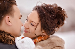 Зимняя фотосессия на свадьбе