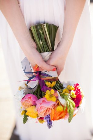 Яркий свадебный букет