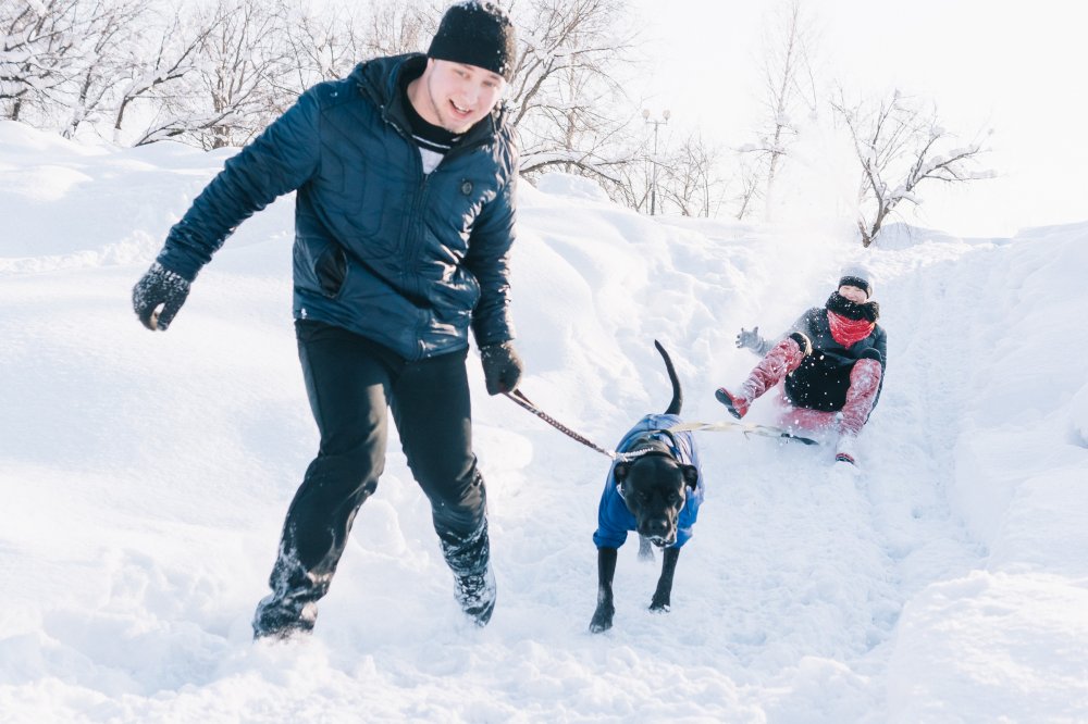 Добрая и весёлая съёмка Love Story с задорным чёрным псом 
www.the-artsoul.com