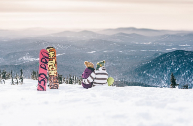 зимняя фотосессия лав стори, сноуборд в горах, фотограф ARTSOUL