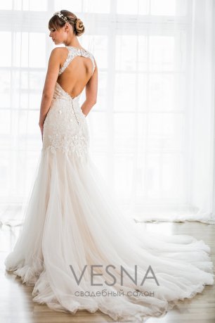 Свадебное платье "Пеони Пудра"