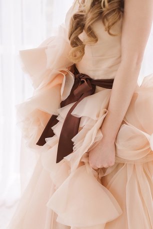 Свадебное платье Валенсия Лайт Кофе. Пояс