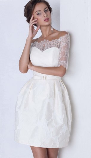 Короткое свадебное платье