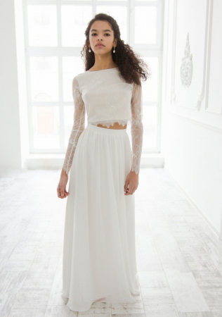 раздельное свадебное платье, фотограф ONELOVE♡ONELIFE