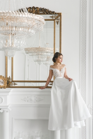 Свадебное платье А-силуэта