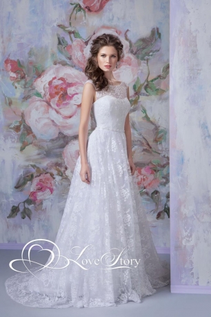 Кружевное свадебное платье