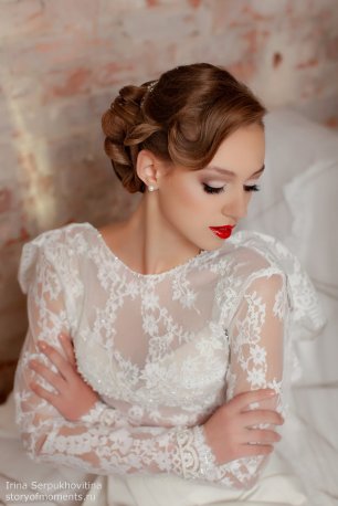 Винтажный макияж невесты