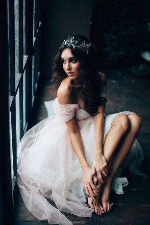 Нежное воздушное свадебное платье