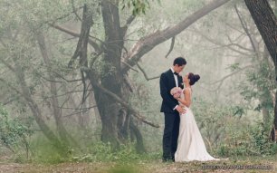 Завораживающая фотосессия в лесном тумане