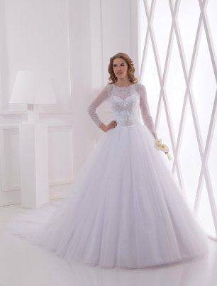 Свадебное платье с длинным рукавом