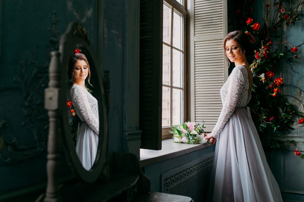 Свадебное платье "Роскошный букет сирени"