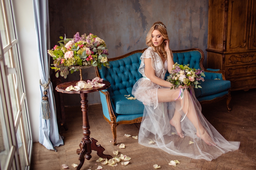 Будуарное платье "Чистая роса"