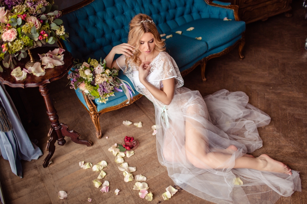 Будуарное платье "Чистая роса"