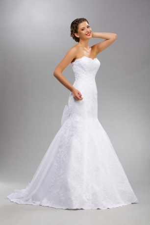 Свадебное платье Русалка со шлейфом