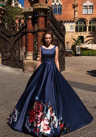 синее платье невесты, платье LIRETTA