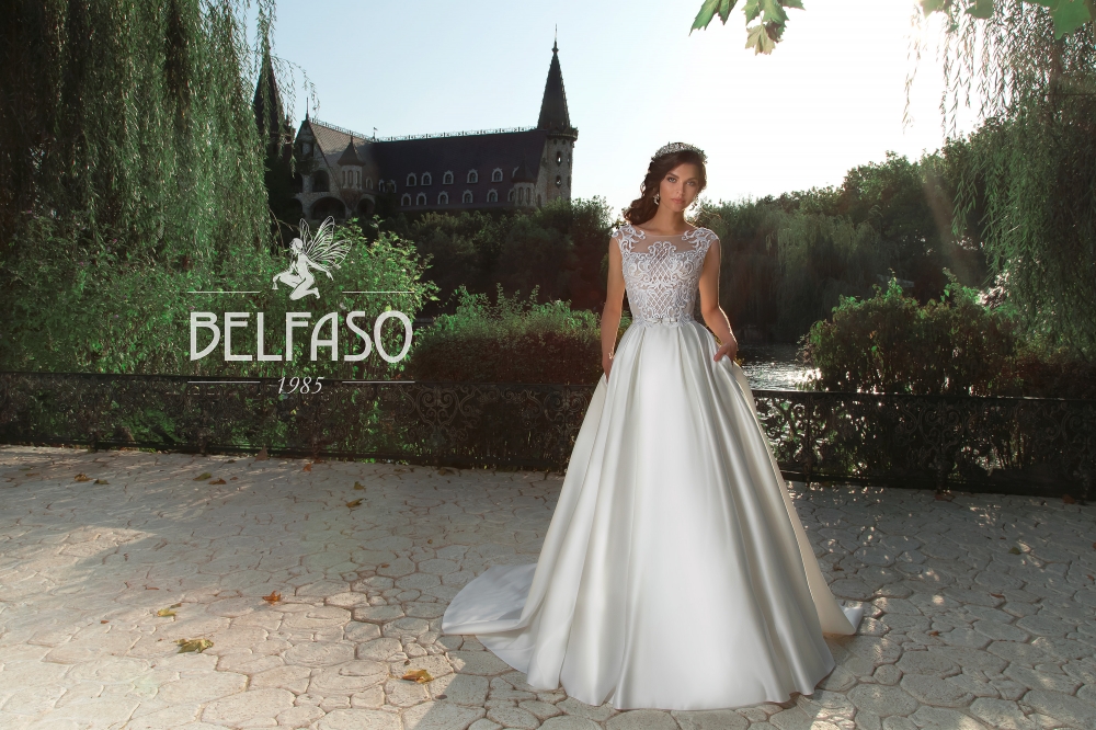 Роскошное свадебное платье Нейла (молочное , корсет пепел розы) от Belfaso!