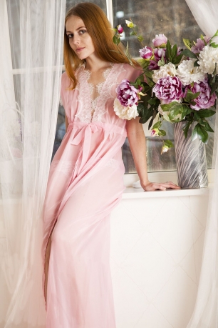 Dolce Vita  - розовый пеньюар в греческом стиле